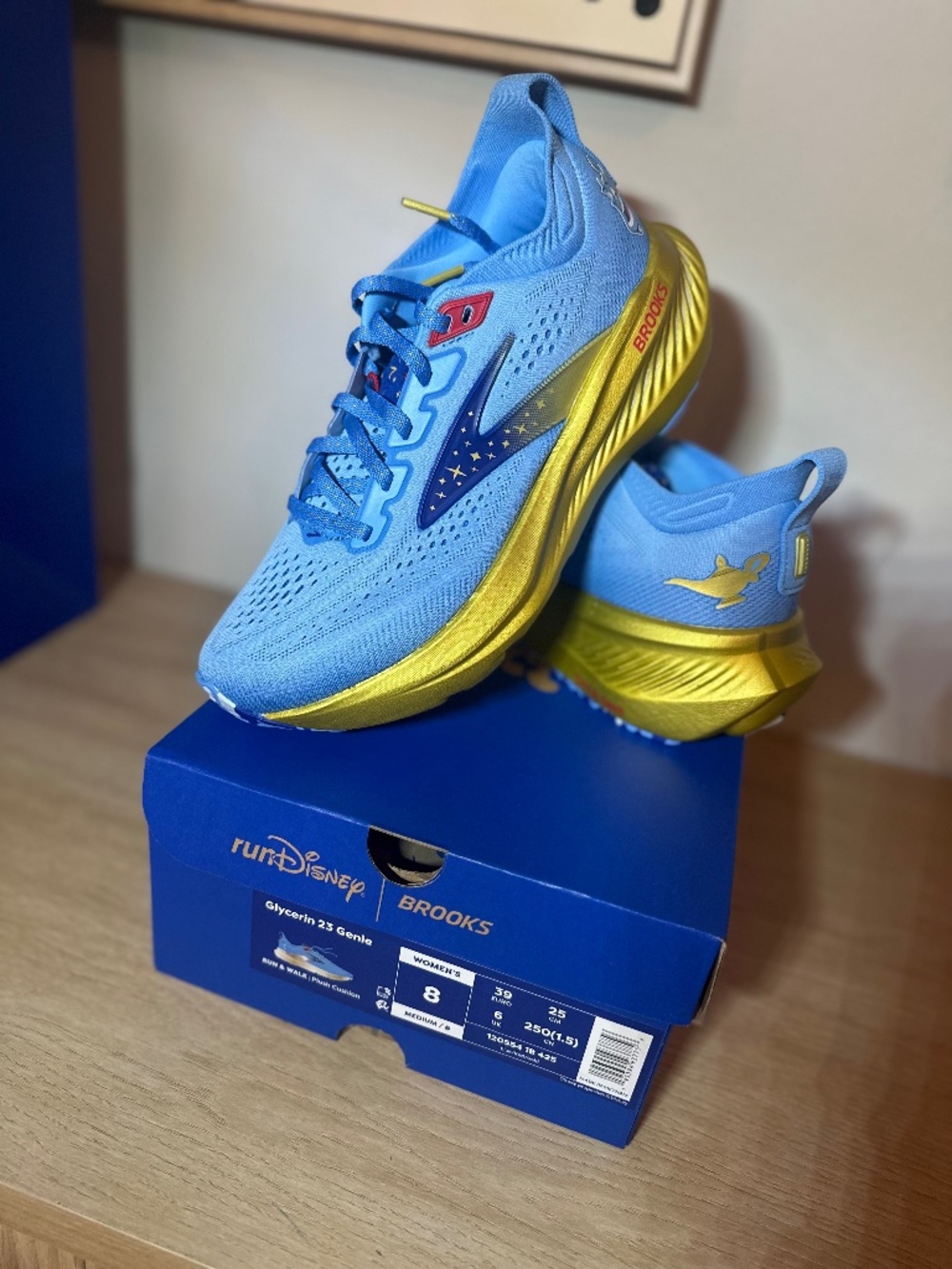 Brooks Glycerin 23 “Genie” RunDisney  Aladdin Limited Edition Shoes 8